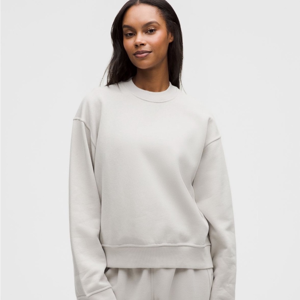Lululemon Steady State Oversized Crew Sweatshirt in Dove Grey